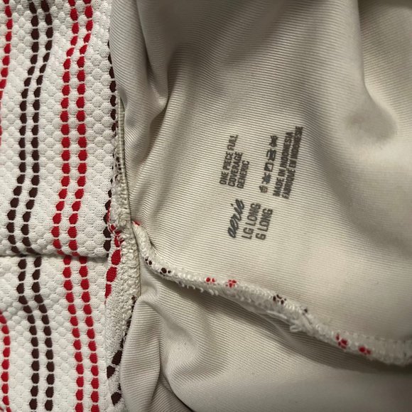 Aerie Buttoned One Piece Swimsuit - Cream and Black - Picture 6 of 6